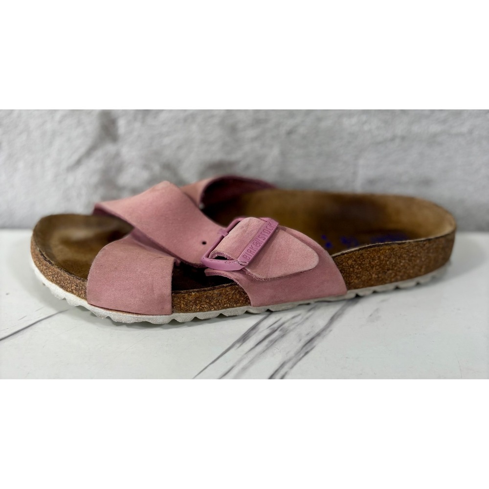 Birkenstock Siena Sandals Women 6 37 LEFT ONLY Suede Soft Footbed Cross Strap
